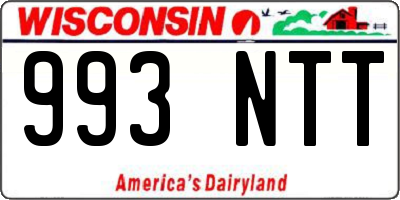 WI license plate 993NTT