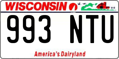 WI license plate 993NTU