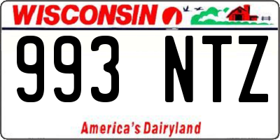 WI license plate 993NTZ