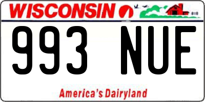 WI license plate 993NUE