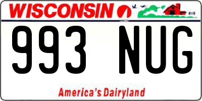 WI license plate 993NUG