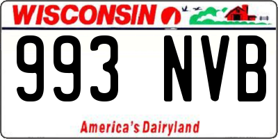 WI license plate 993NVB