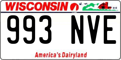 WI license plate 993NVE