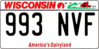 WI license plate 993NVF