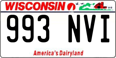 WI license plate 993NVI