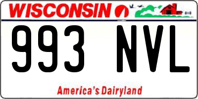 WI license plate 993NVL