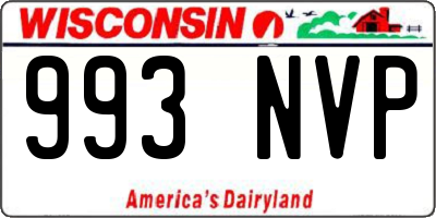 WI license plate 993NVP