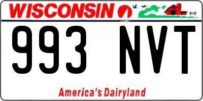 WI license plate 993NVT