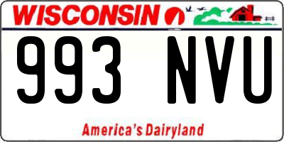 WI license plate 993NVU