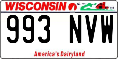WI license plate 993NVW