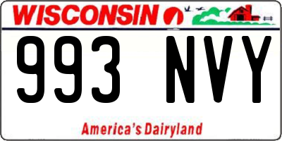 WI license plate 993NVY