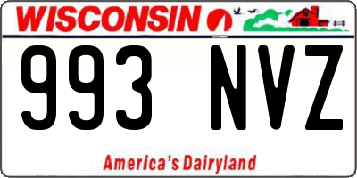 WI license plate 993NVZ