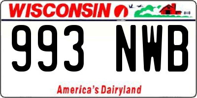 WI license plate 993NWB