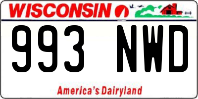 WI license plate 993NWD