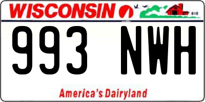 WI license plate 993NWH