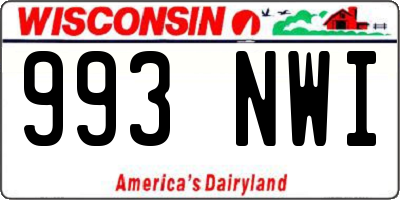 WI license plate 993NWI