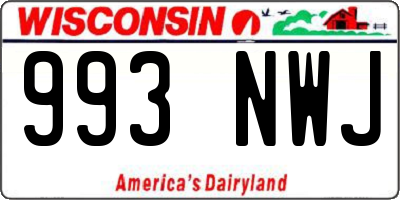 WI license plate 993NWJ
