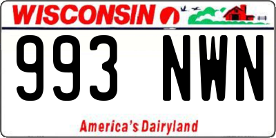 WI license plate 993NWN