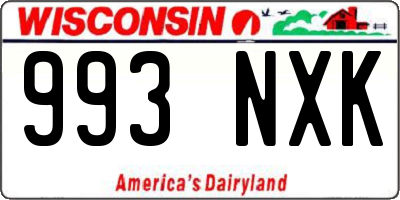 WI license plate 993NXK