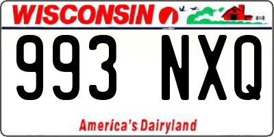 WI license plate 993NXQ