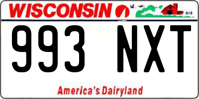 WI license plate 993NXT