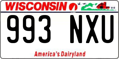 WI license plate 993NXU