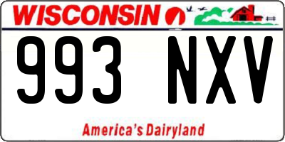 WI license plate 993NXV