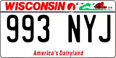WI license plate 993NYJ