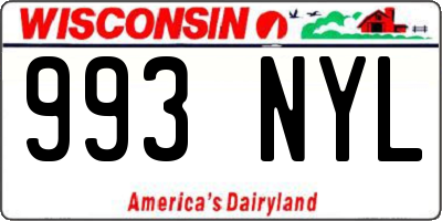 WI license plate 993NYL