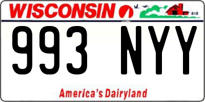 WI license plate 993NYY