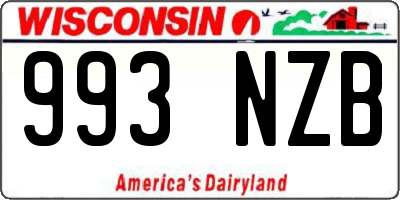 WI license plate 993NZB