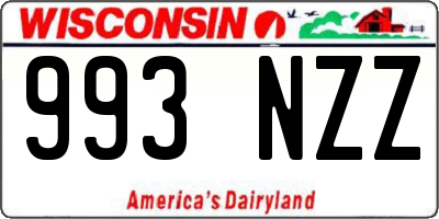 WI license plate 993NZZ