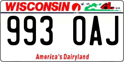 WI license plate 993OAJ