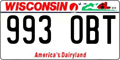 WI license plate 993OBT