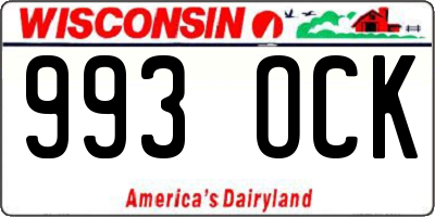 WI license plate 993OCK