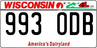 WI license plate 993ODB