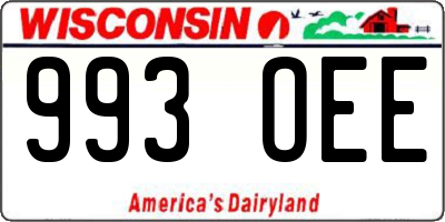 WI license plate 993OEE