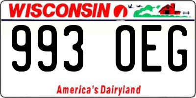WI license plate 993OEG
