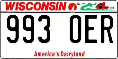 WI license plate 993OER