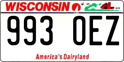 WI license plate 993OEZ