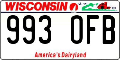 WI license plate 993OFB