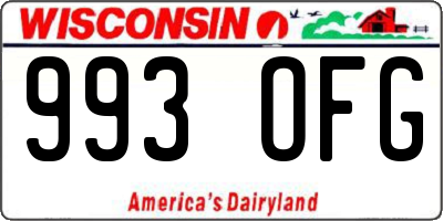WI license plate 993OFG