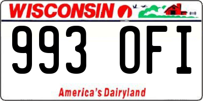 WI license plate 993OFI