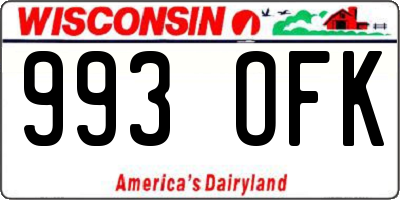 WI license plate 993OFK