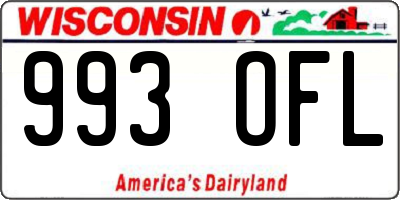 WI license plate 993OFL