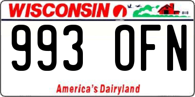 WI license plate 993OFN