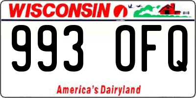 WI license plate 993OFQ
