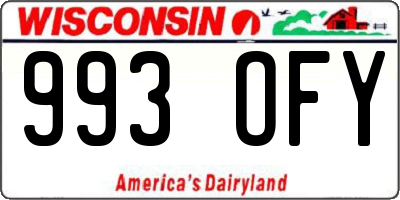 WI license plate 993OFY