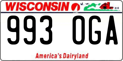 WI license plate 993OGA