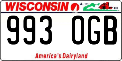 WI license plate 993OGB